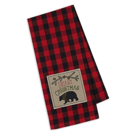 DII® Cabin Christmas Embroidered Dishtowel Set